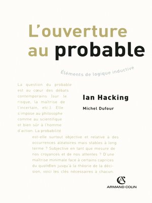 cover image of L'ouverture au probable